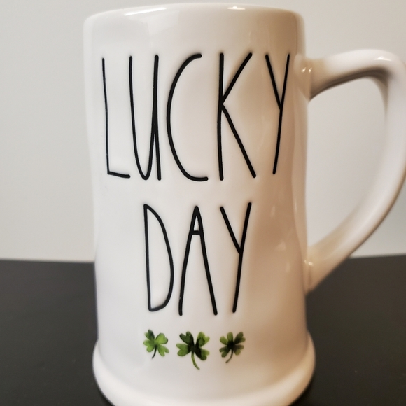 RAE  DUNN - Lucky Day Beer Stein / Coffee Mug - Picture 5 of 6